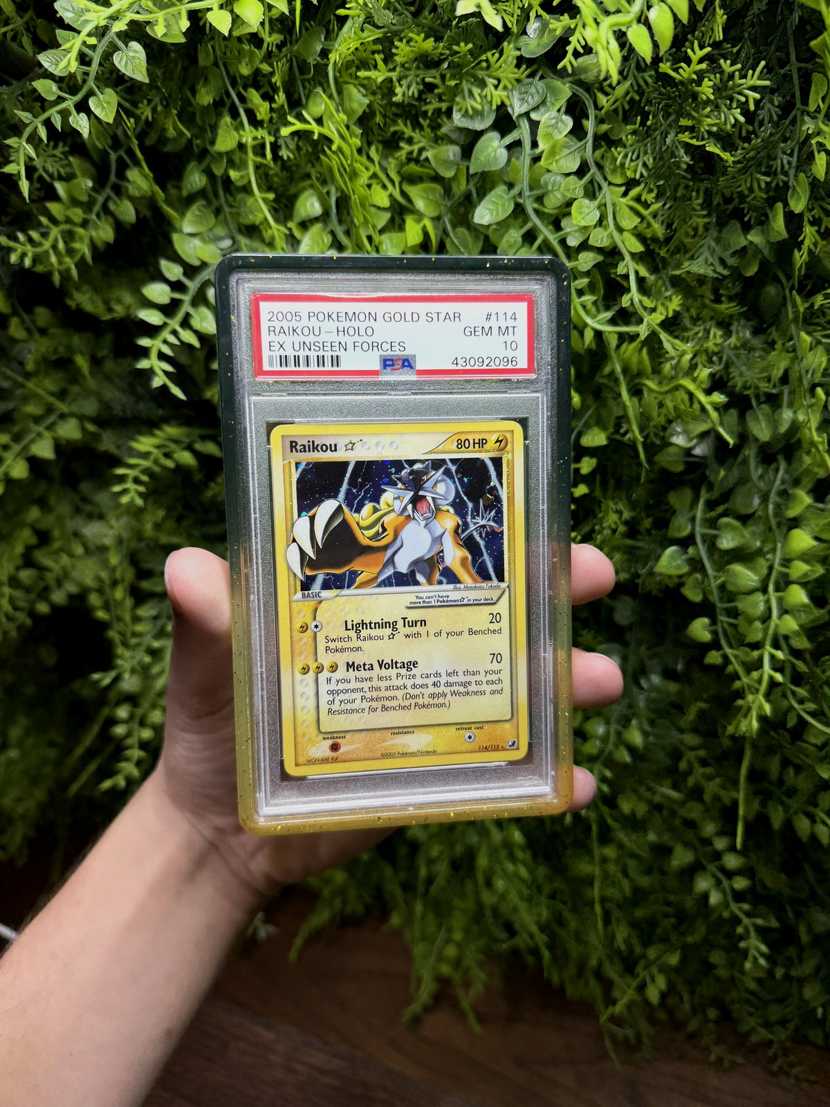 REAL PHOTO 2026-09-23 - PSA 10 EX Unseen Forces Gold Star Raikou #114 (Cert 43092096) (IMG_6590)