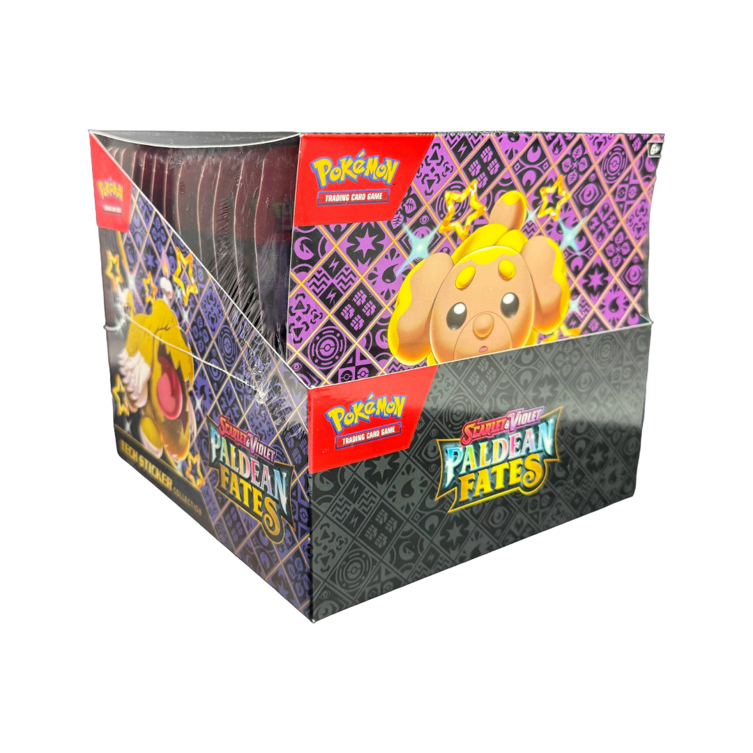 pokemon trading card games sv4.5 paldean fates tech sticker collection SV Paldean Fates Tech Sticker Collection – Loose Packs Trading Co