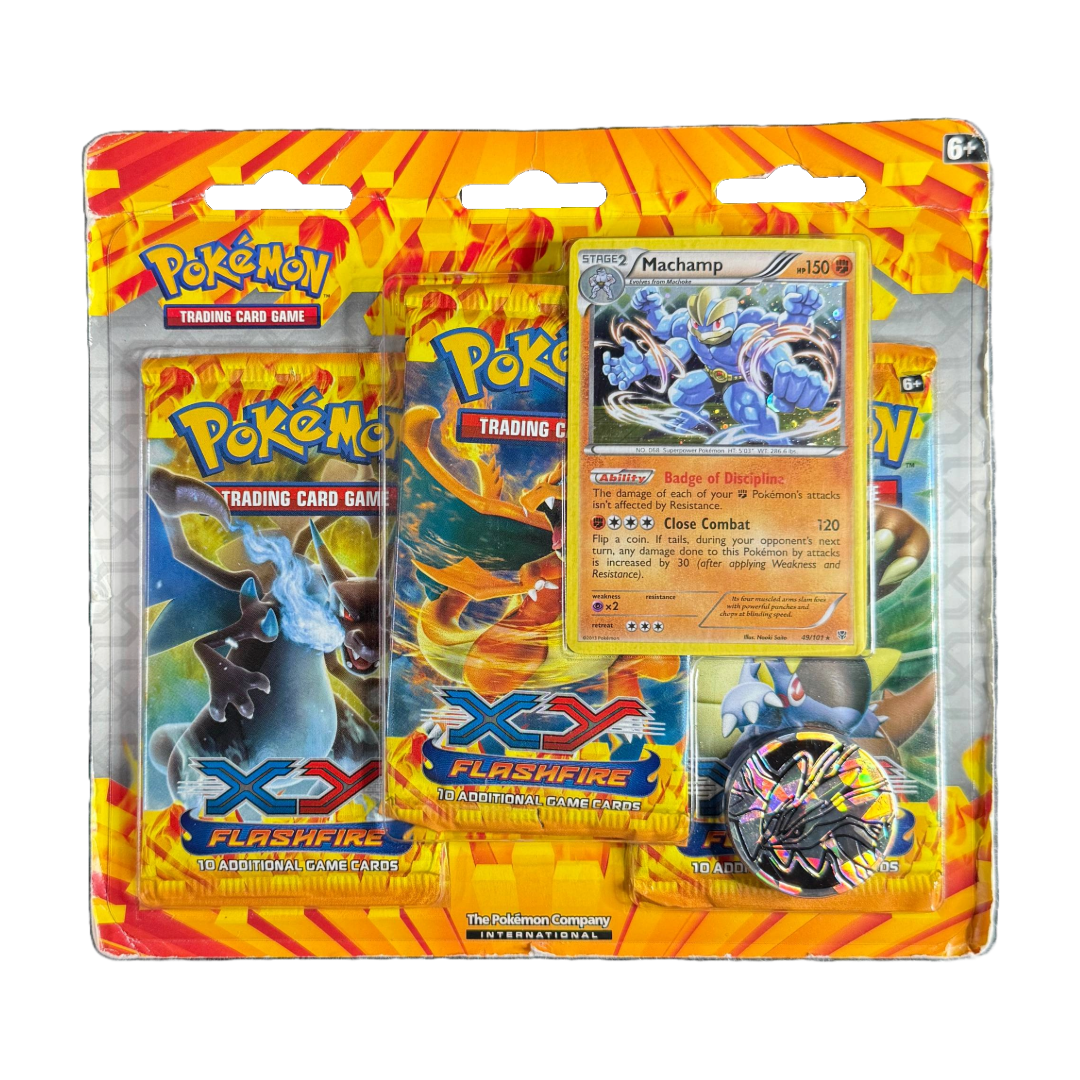 pokemon tcg xy flashfire booster box XY Flashfire 3 Pack Blister – Loose Packs Trading Co