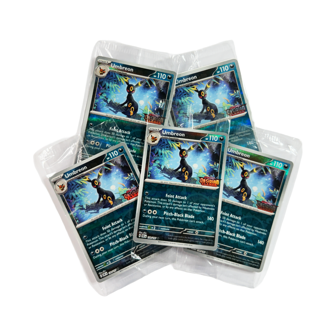 SEALED Umbreon Obsidian Flames #130 STAMPED EU Exclusive Promo Loose Packs Trading Co. SEALED Umbreon Obsidian Flames #130 STAMPED EU Exclusive Promo Loose Packs Trading Co.