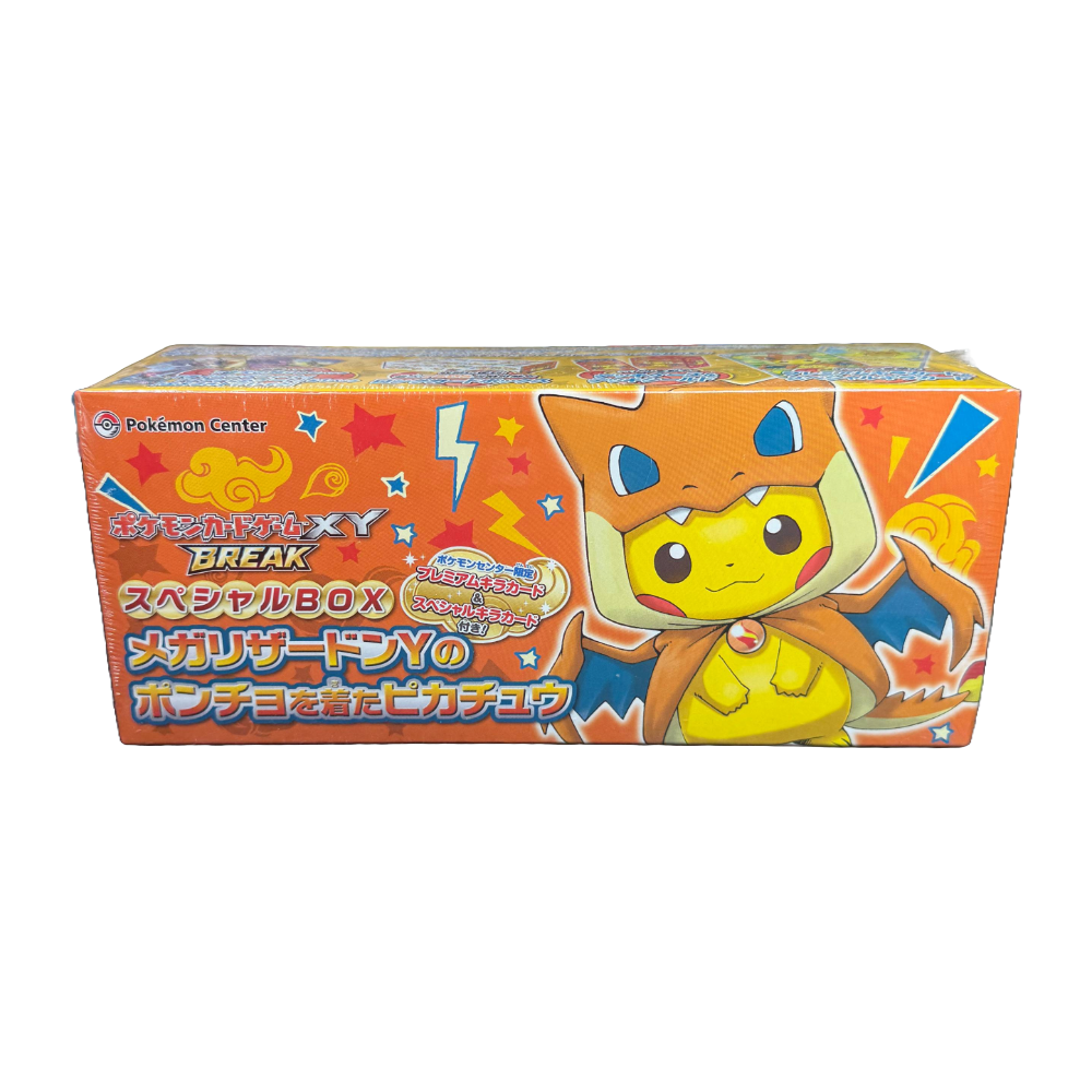 XY Mega Charizard Y Special Poncho Pikachu Box Loose Packs Trading Co. XY Mega Charizard Y Special Poncho Pikachu Box Loose Packs Trading Co.