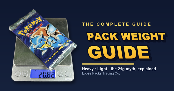 Pokemon Pack Weight Guide - pack on a scale, Loose Packs