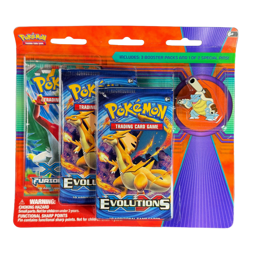XY Blastoise Pin 3 Pack Blister