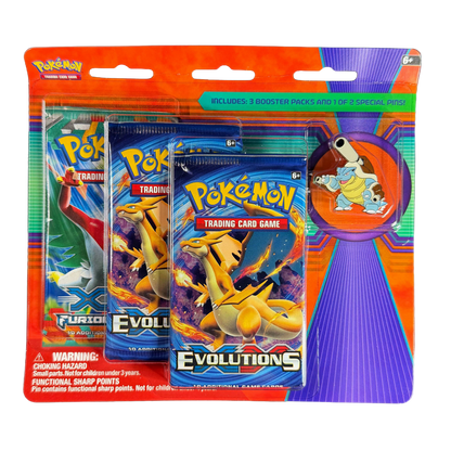 XY Blastoise Pin 3 Pack Blister