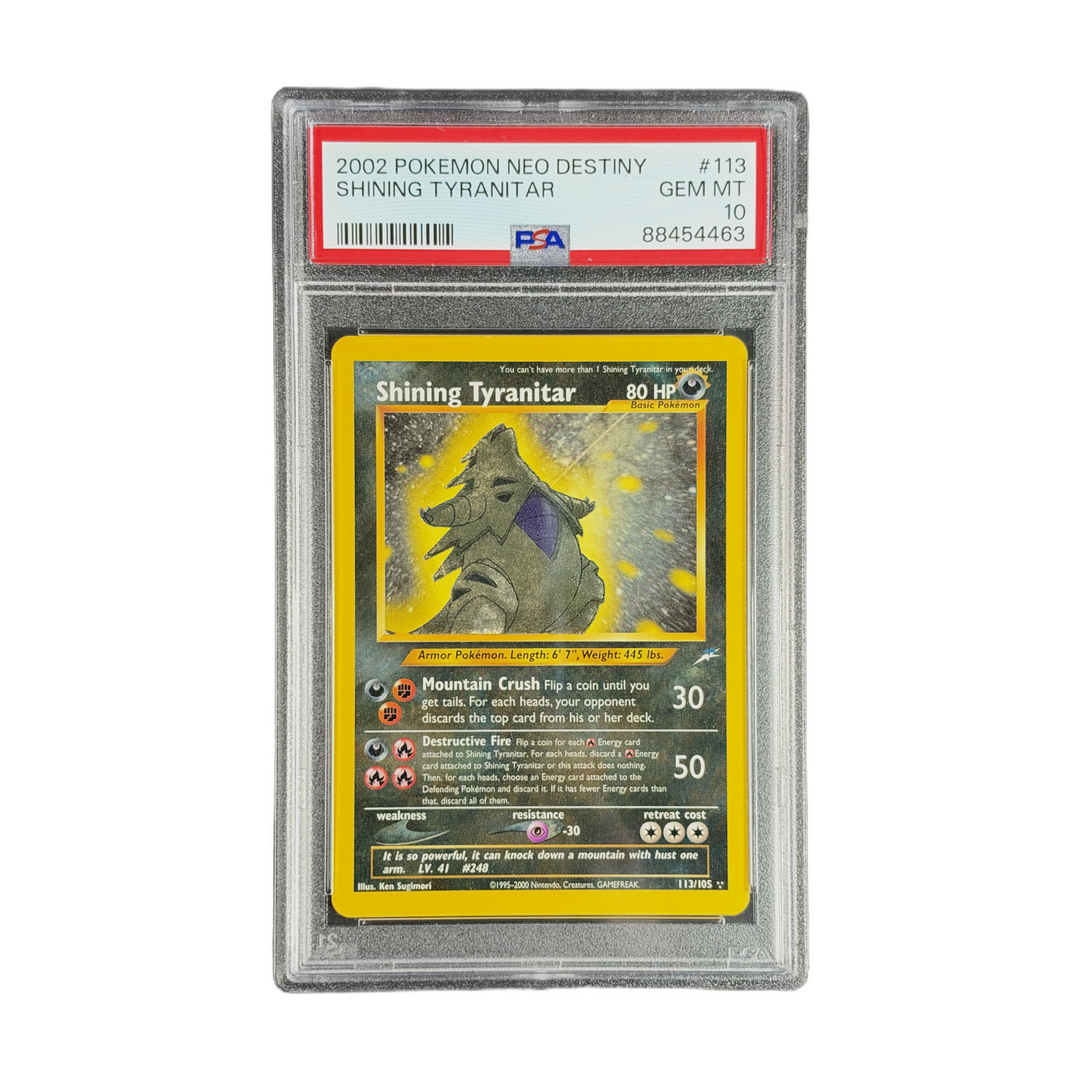 PSA 10 Neo Destiny Shining Tyranitar #113 (cutout 18O85SMf6nwUyfxKb2BeO-AM3dnHFo8LD-IMG_7354)