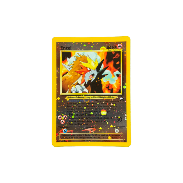 promo entei pokemon card 2001 Entei #34 Black Star Movie Promo - Pokémon