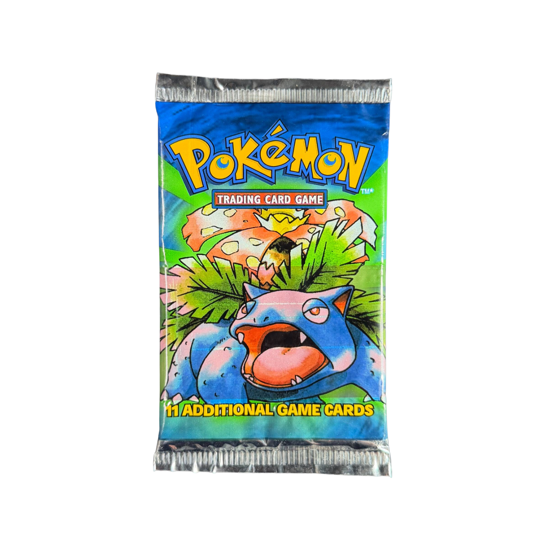 wizards of the coast pokemon booster packs CUSTOM 1999 Wizards of the Coast 3pc Pokemon Base Set Unlimited Booster Foil Pack