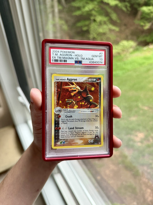 REAL PHOTO 2026-08-22 - PSA 10 EX Team Magma vs Team Aqua Team Magma's Aggron #7 cert 43640074 - front