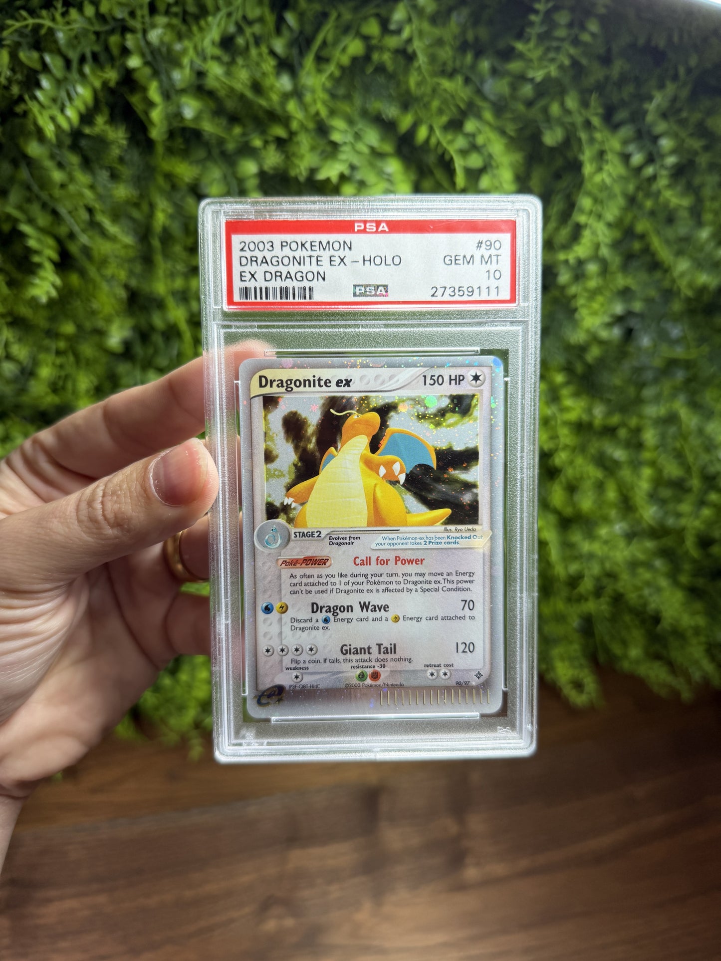 PSA 10 EX Dragon Dragonite ex #90 (Holo) IRL cert 27359111 (IMG_6004)