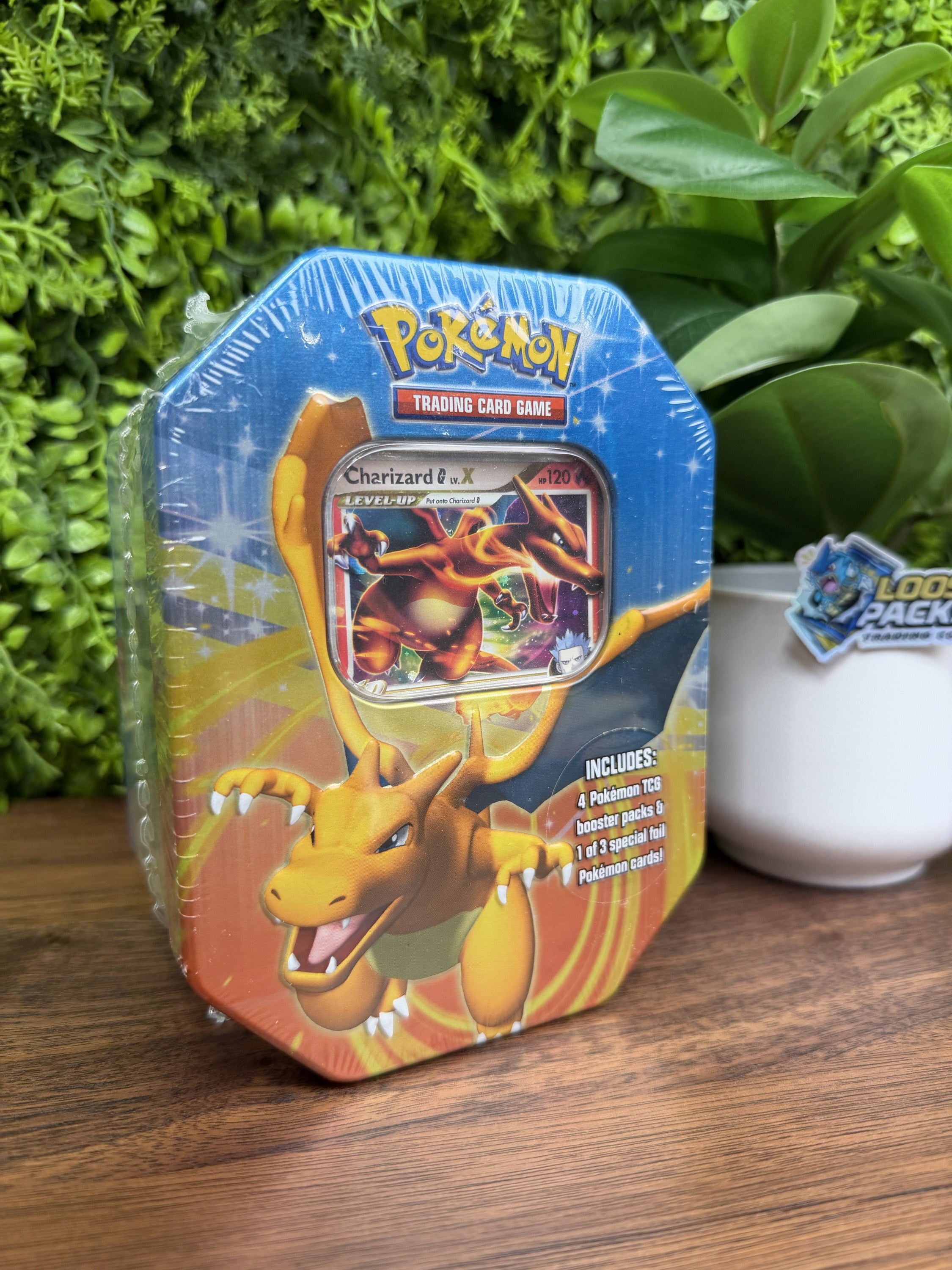 リザードンGLvX Charizard G Lvl X Pokémon Tin | Loose Packs – Loose Packs Trading Co.