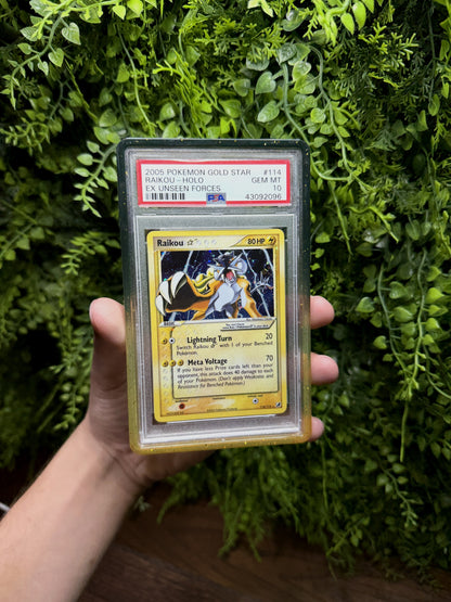 REAL PHOTO 2026-09-23 - PSA 10 EX Unseen Forces Gold Star Raikou #114 (Cert 43092096) (IMG_6590)