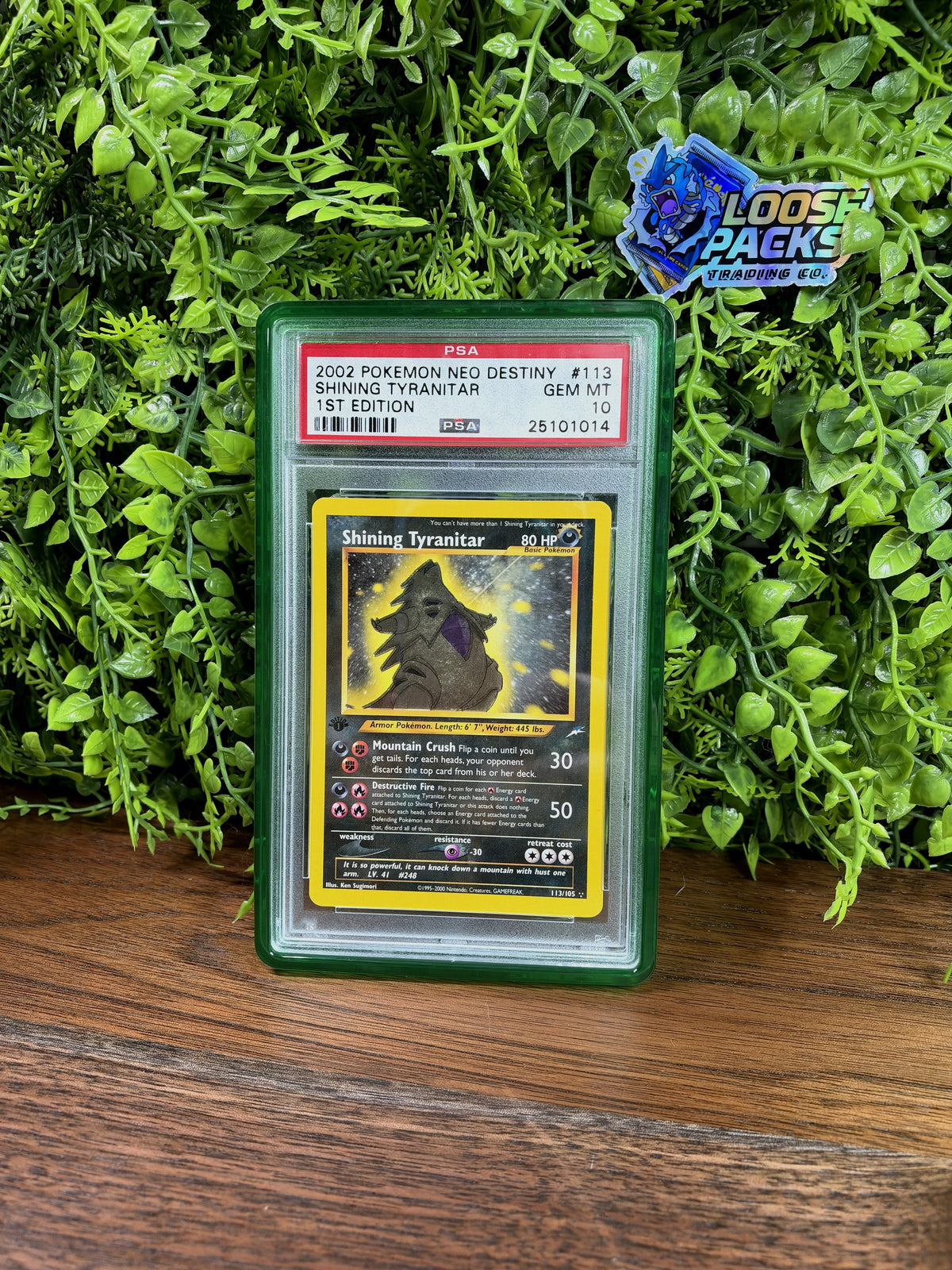 PSA 10 Neo Destiny Shining Tyranitar #113 1st Edition
