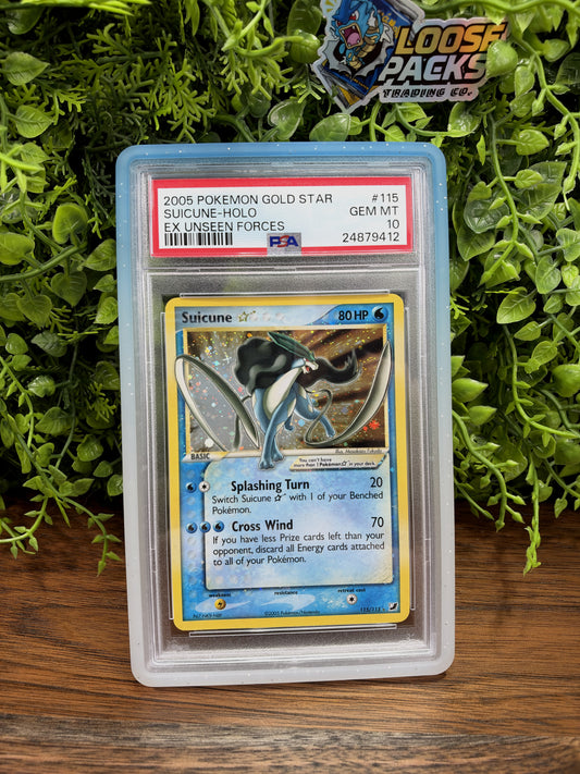 PSA 10 EX Unseen Forces Gold Star Suicune #115