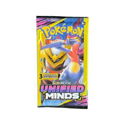 S&M Unified Minds 3 Card Booster Pack Pokémon Booster Pack – Loose Packs Trading Co