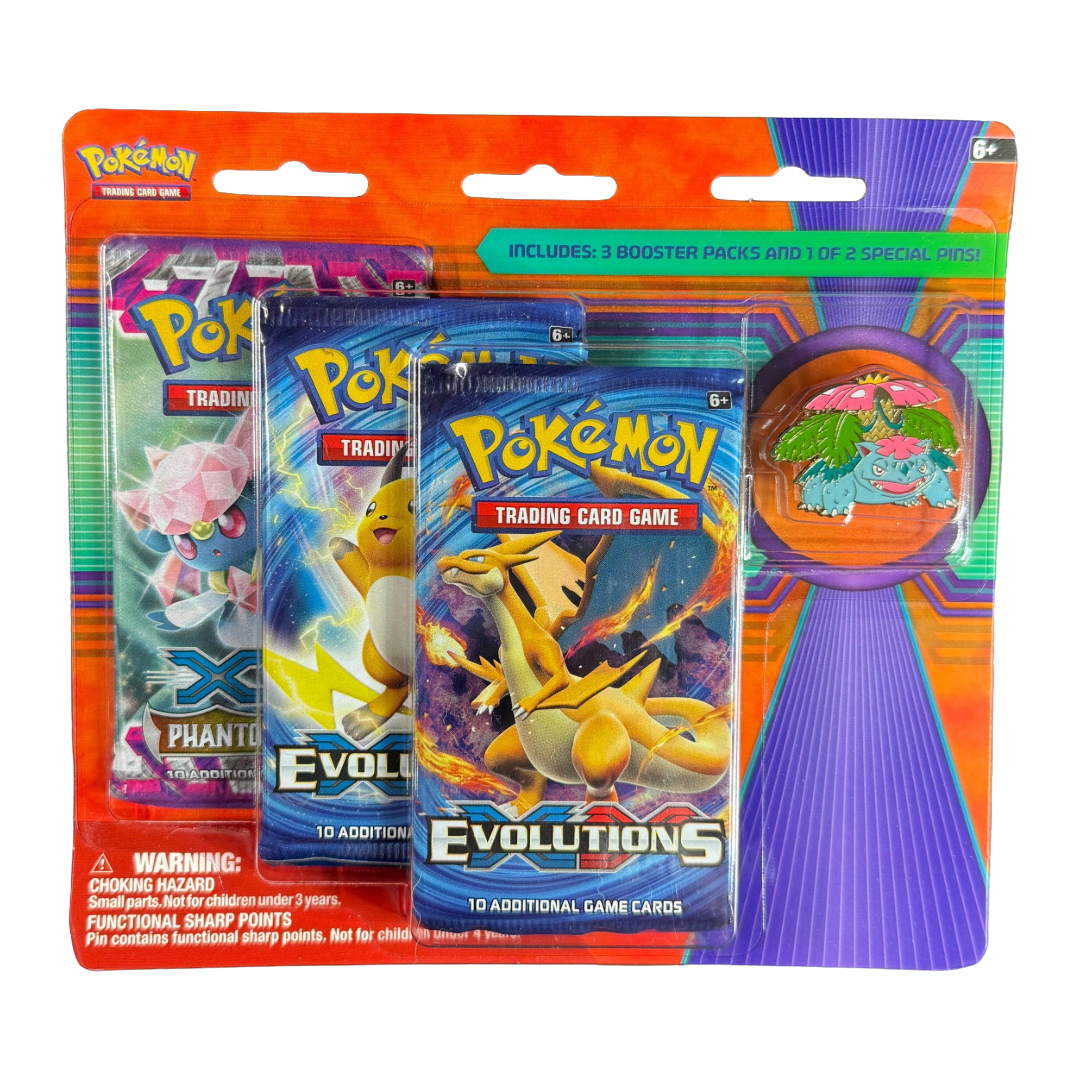 XY Venusaur Pin 3 Pack Blister