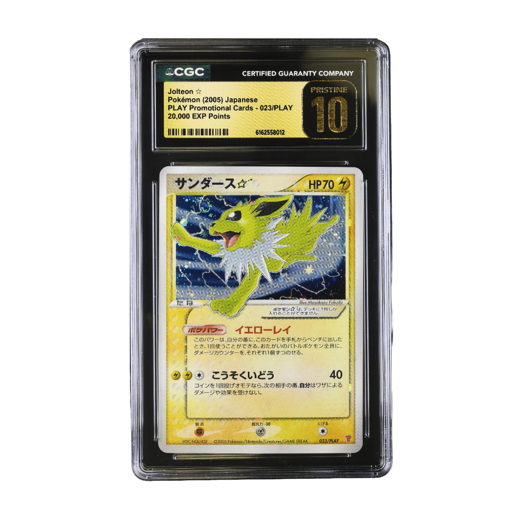 CGC Pristine 10 Japanese PLAY Promo Jolteon Gold Star