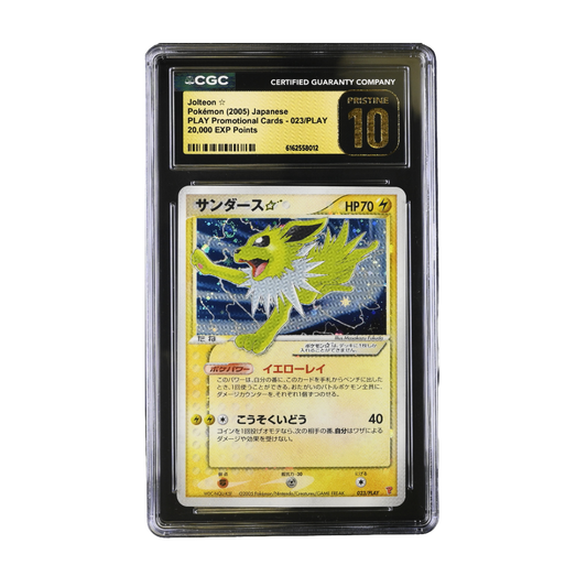 CGC Pristine 10 Japanese PLAY Promo Jolteon Gold Star