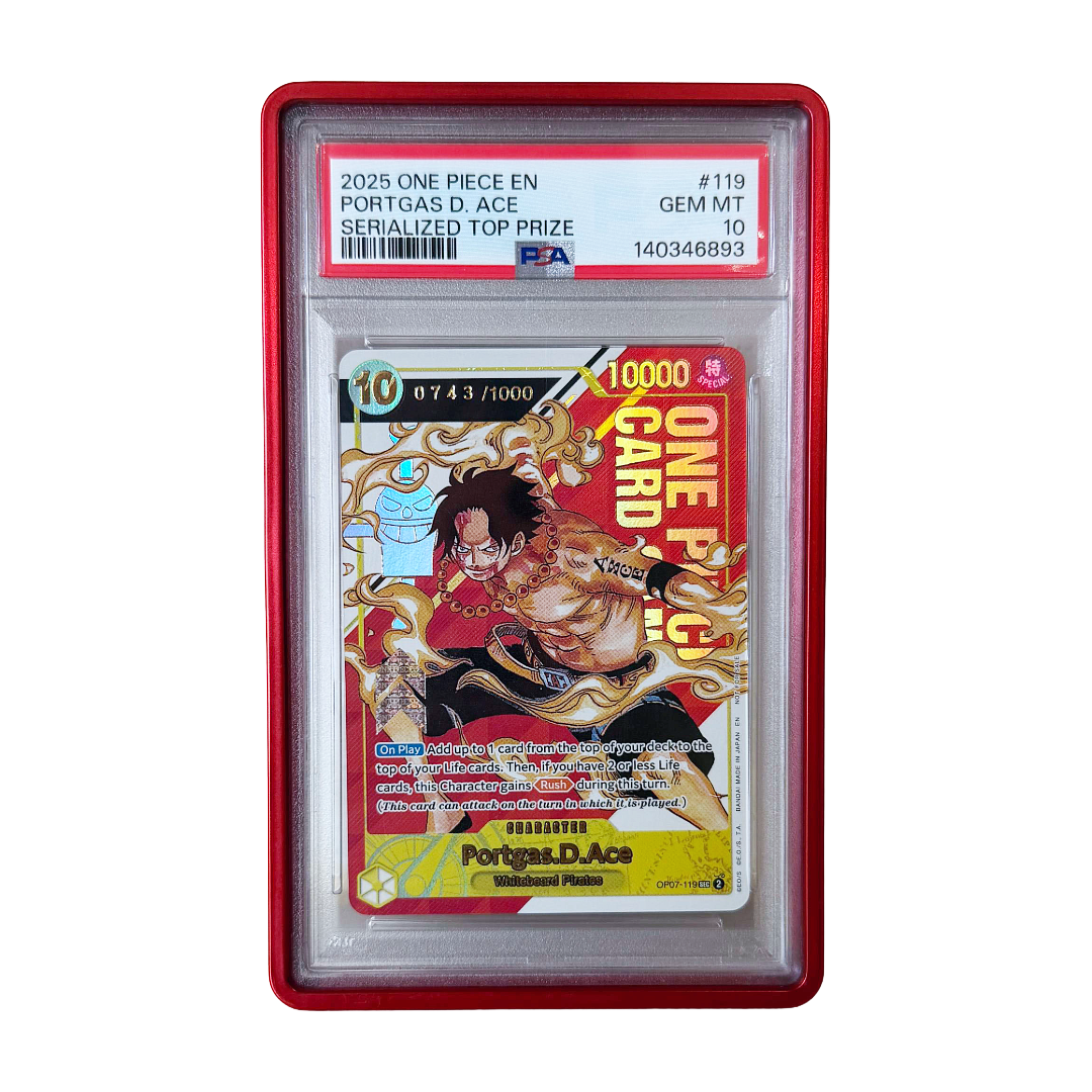 PSA 10 One Piece OP07-119 Portgas D. Ace Serialized Top Prize