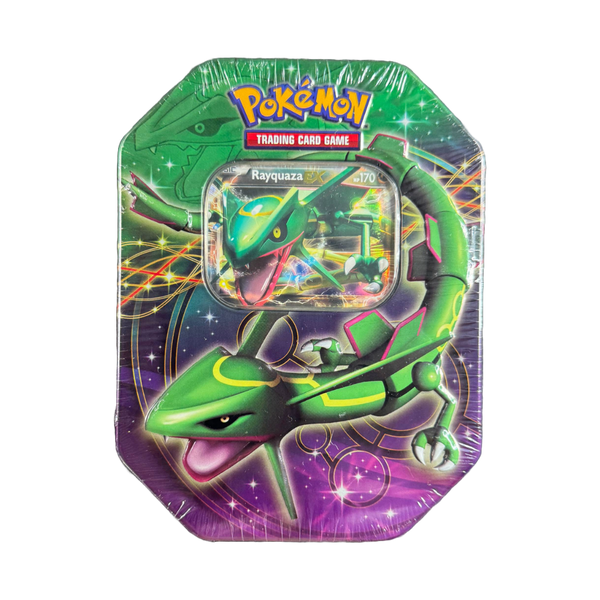 B&W Rayquaza EX Tin – Loose Packs Trading Co