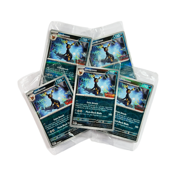 SEALED Umbreon Obsidian Flames #130 STAMPED EU Exclusive Promo Pokémon Booster Pack – Loose Packs Trading Co