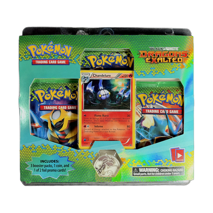 B&W Dragons Exalted 3 Pack Clamshell Blister - Chandelure (IRL cutout 2026-10-28)