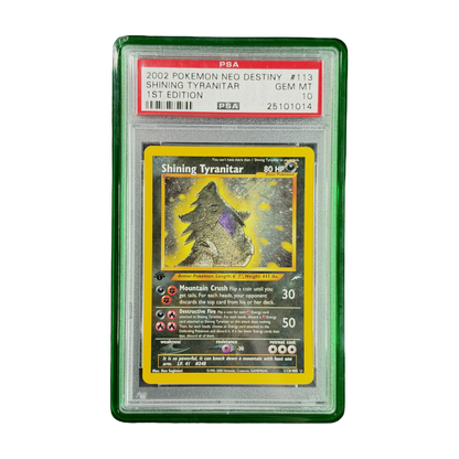 PSA 10 Neo Destiny Shining Tyranitar #113 1st Edition