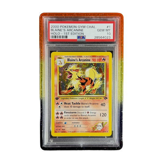PSA 10 Gym Challenge Blaine's Arcanine #1 1st Edition (Holo) (IRL cutout 2026-10-05)