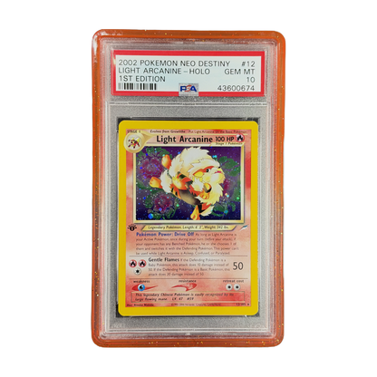 PSA 10 Neo Destiny Light Arcanine #12 1st Edition (Holo) (IRL cutout 2026-10-15)
