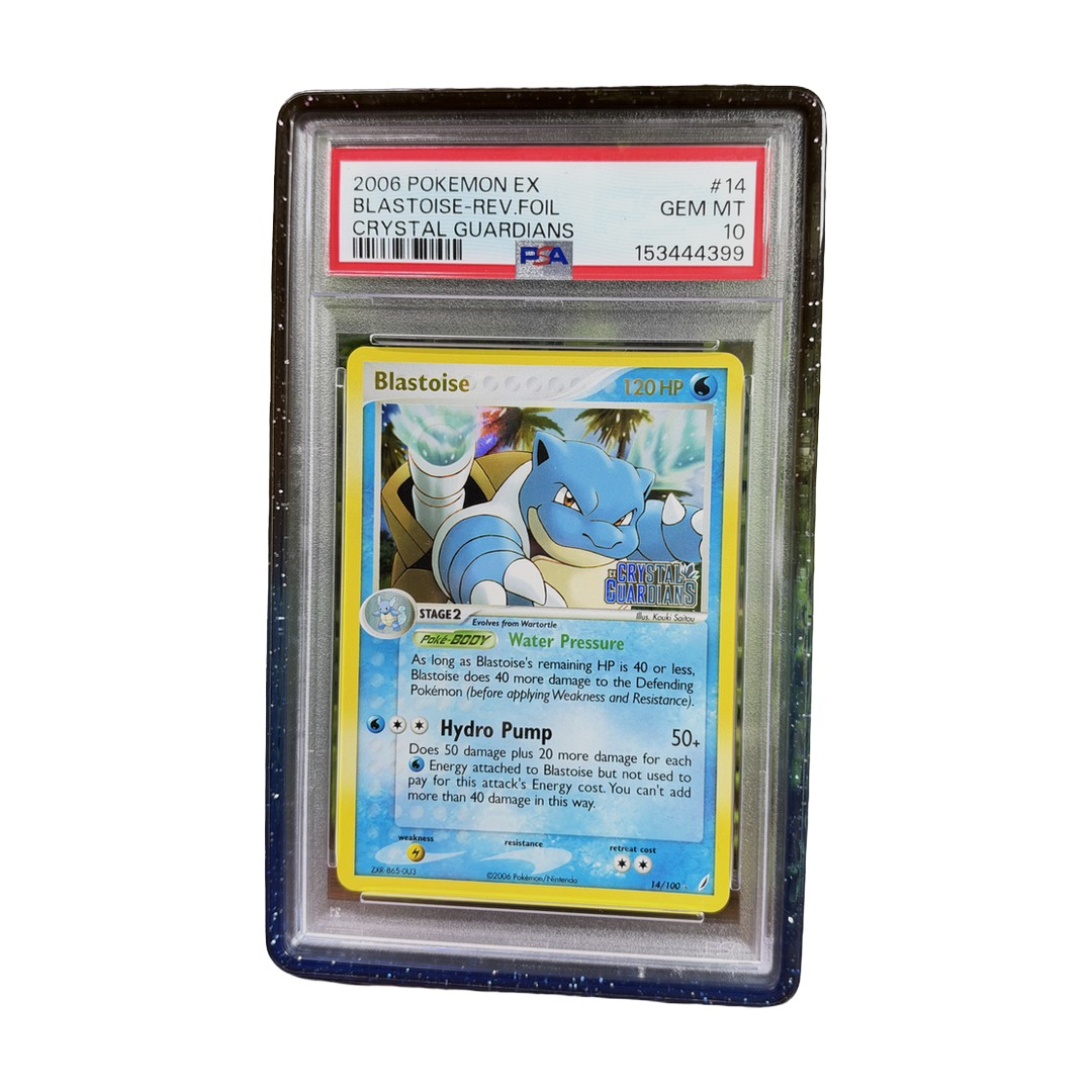 PSA 10 EX Crystal Guardians Blastoise #14 (Reverse Holo) (IRL cutout 2026-10-15)