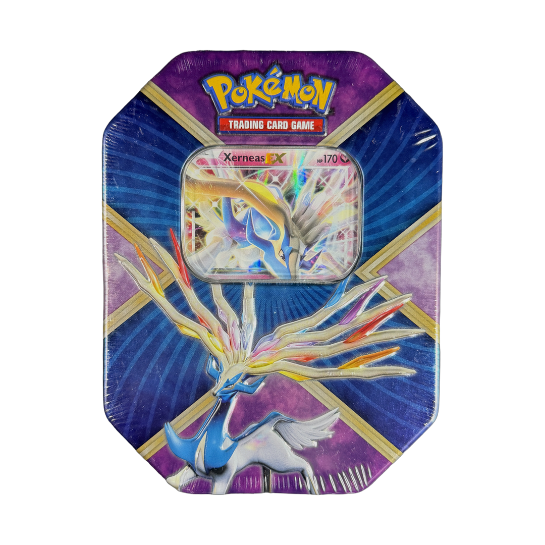 XY Shiny Kalos Tin - Shiny Xerneas EX (IRL cutout 2026-09-30)