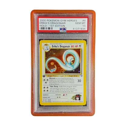 PSA 10 Gym Heroes Erika's Dragonair Holo 1st Edition #4/132 (IRL cutout 2026-09-30)