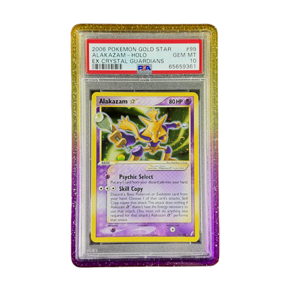 PSA 10 EX Crystal Guardians Gold Star Alakazam #99 *SWIRL