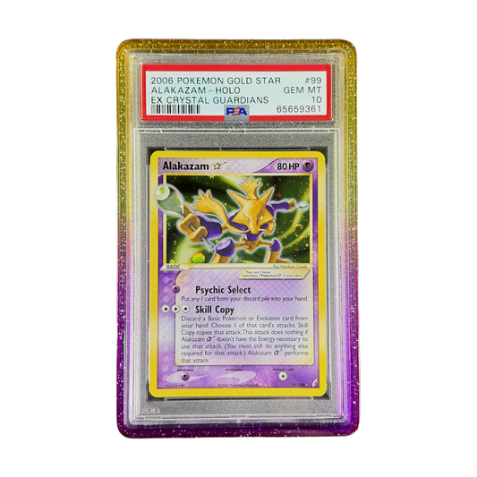 PSA 10 EX Crystal Guardians Gold Star Alakazam #99 *SWIRL (IRL cutout PNG 2026-10-07 IMG_7118)