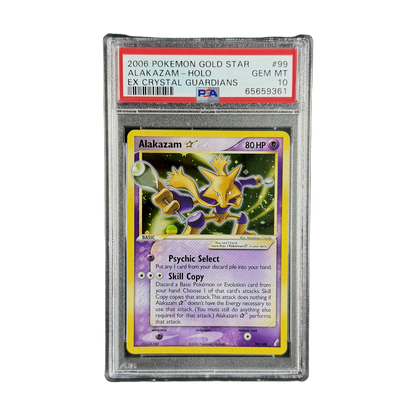 PSA 10 EX Crystal Guardians Gold Star Alakazam #99 (IRL cutout 2026-10-06)