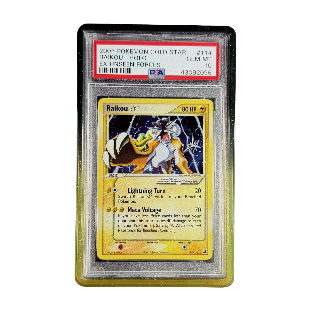 PSA 10 EX Unseen Forces Gold Star Raikou #114 (Cert 43092096)