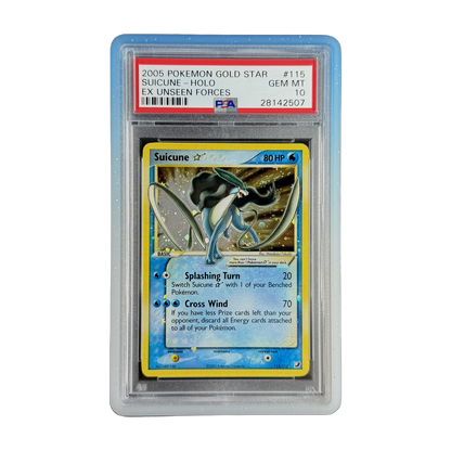 PSA 10 EX Unseen Forces Gold Star Suicune #115 (Cert 28142507)