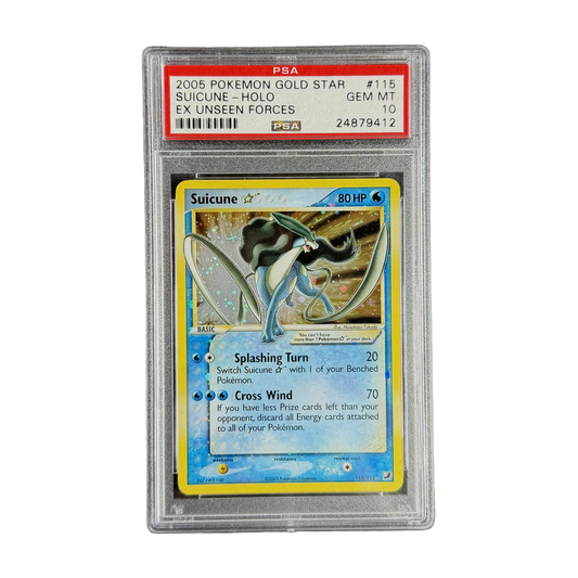 PSA 10 EX Unseen Forces Gold Star Suicune #115 (IRL PNG 2026-09-16 v2)
