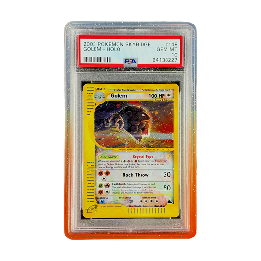 PSA 10 Skyridge Golem #148 (Holo) (IRL cutout PNG 2026-10-07 IMG_7122)