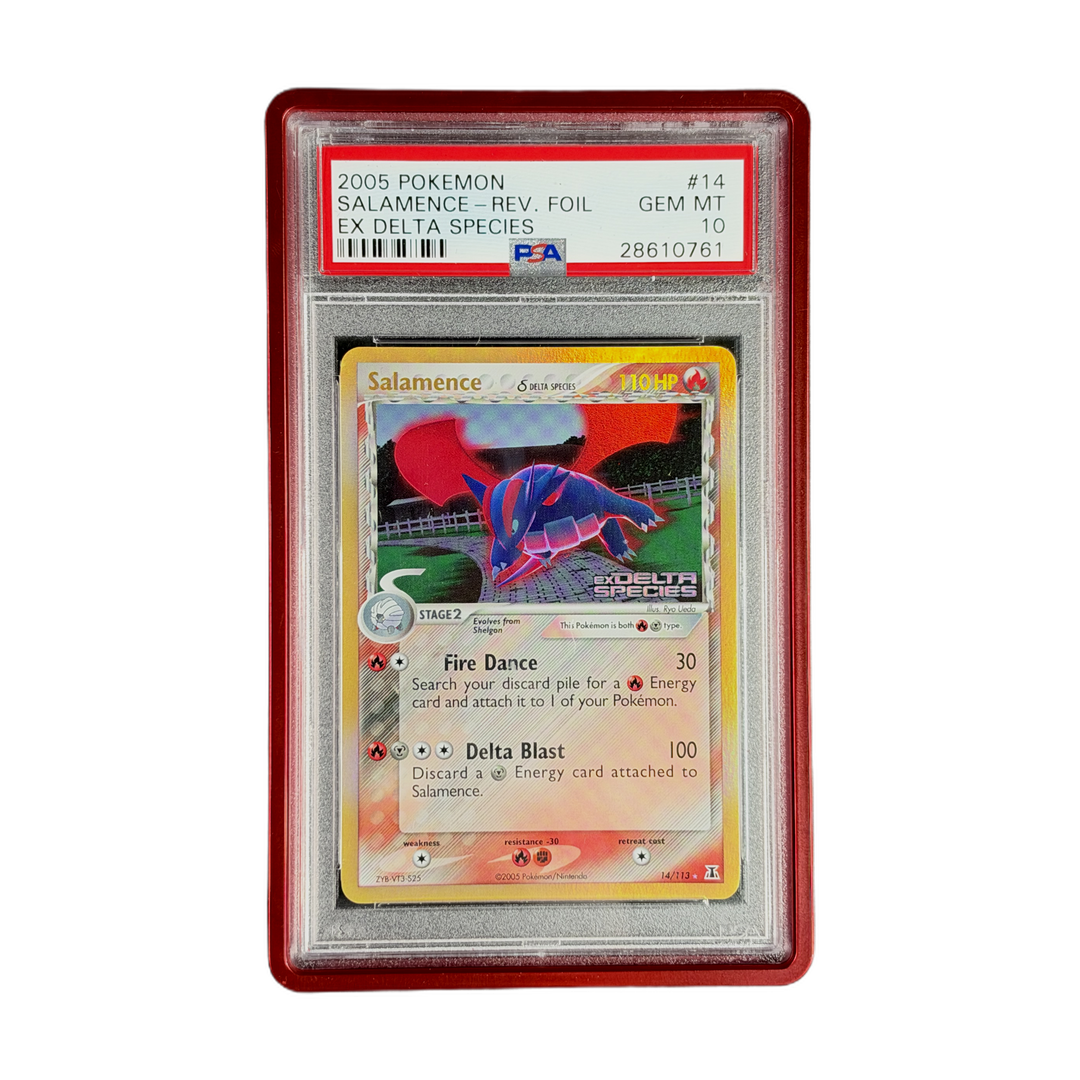 PSA 10 EX Delta Species Salamence #14 (Reverse Holo)