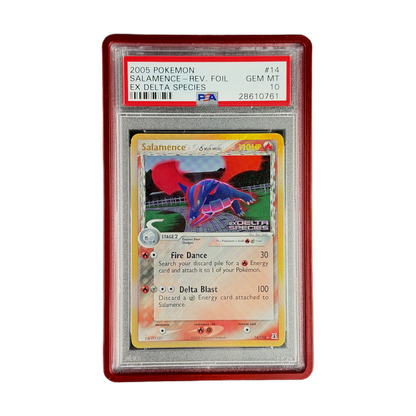 PSA 10 EX Delta Species Salamence #14 (Reverse Holo)
