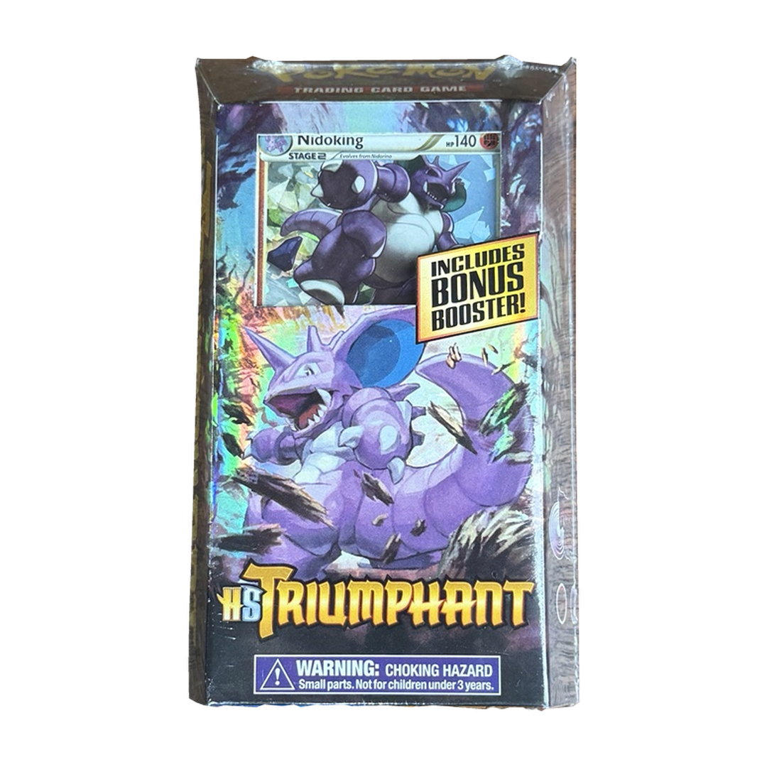 Sealed HS Triumphant Royal Guard Nidoking theme deck with bonus booster