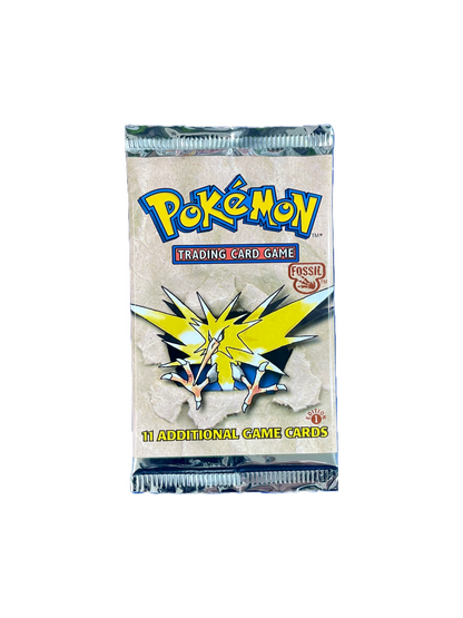 zapdos pokemon card 1st edition Vintage Fossil 1st Edition Pokémon Booster Pack