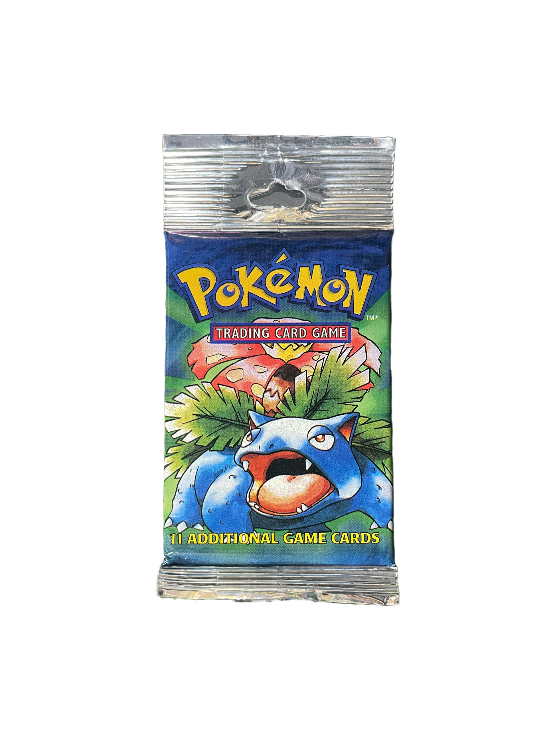 pokemon base set booster pack long crimp Pokemon Base Set Unlimited Booster Pack Venusaur Art Long Crimp